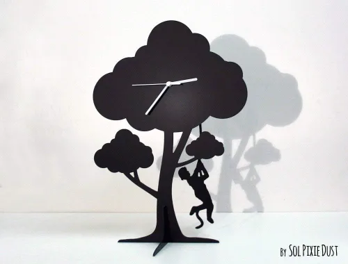 Miniatura 3 de The Giving Tree - Girl Swinging - Silhouette Pendulum Table Clock