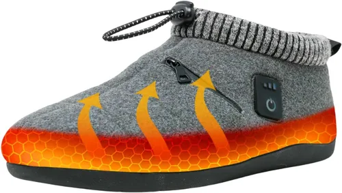 Miniatura 10 de Pantuflas térmicas para hombres y mujeres: desgaste recargable para pies con 3 ajustes de temperatura que mantiene los pies calientes hasta 11 horas