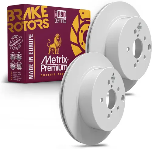Metrix Premium Chassis Parts - 10.94 inch (278mm) 2 PC Rear Coated Vented Disc Brake Rotor Kit Fits 2014-2018 Subaru Forester, Replacement