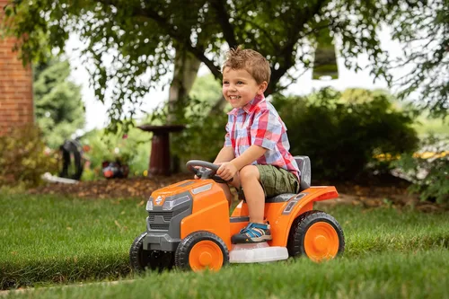 Miniatura 2 de Kid Trax Mow & Go - Corta-césped eléctrico para niños pequeños, 6 voltios, niños de 1.5 a 2.5 años, peso máximo del usuario 44 libras, naranja