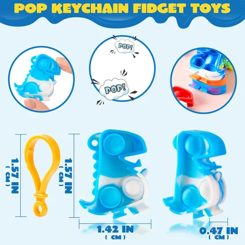Miniatura 3 de JOYIN Clavero de Juguetes para la Ansiedad de Dinosaurio Pop 30 Pack Juguetes para la Ansiedad a Granel, Recuerdos de Fiesta para Niños, Rellenos