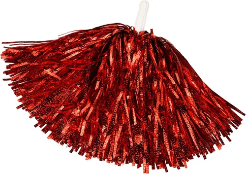 Miniatura 19 de Lovecheer 12/24 Piezas de Pompones Metálicos Pompones de Animadora Espumosos Brillantes con Mango Espíritu de Equipo Deportivo para Baile y Rosa