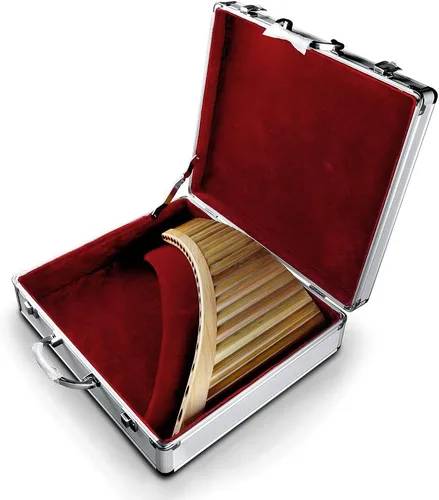 Miniatura 9 de 20 tubos E Key Natural Bamboo Pan Flute Chino Tradicional Instrumento Musical Marrón Tubos Fácil de Aprender con Caja Negra