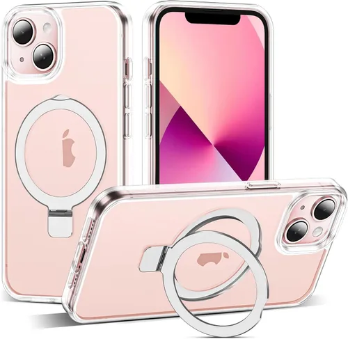 Miniatura 143 de SKYLMW – Funda compatible con iPhone 12 Pro Max y iPhone 13 Pro Max con soporte magnético invisible tipo anillo, fundas translúcidas para teléfonos