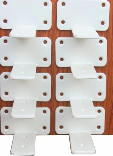 Miniatura 33 de Paquete de 2 - Soportes de estante en L ocultos negros de 4 pulgadas (1/5 pulgada de grosor) Soportes de estante flotante de hierro Soportes