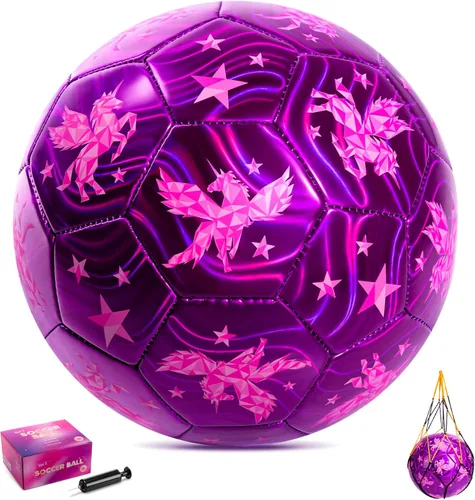 Miniatura 11 de INPODAK Balón de fútbol para niños pequeños, tamaño 3, bola azul de dinosaurio de dibujos animados para niños de 2 a 8 años con bomba, bolsa