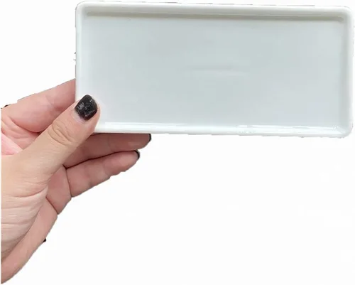 Miniatura 4 de Paleta de acuarela de cerámica, pintura de acuarela multirejilla, paleta de porcelana blanca, pintura profesional, suministros de cerámica adecuados