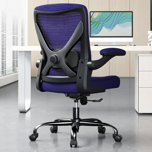Miniatura 9 de Silla de oficina Silla de escritorio ergonómica cómoda: Silla de computadora de malla de 330 libras, sillas ergonómicas para juegos con ruedas, Gris