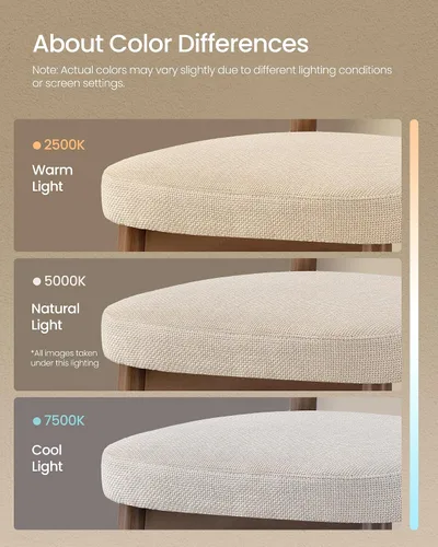 Miniatura 8 de VASAGLE Juego de 2 sillas de comedor de madera, sillas de cocina tapizadas con patas de madera maciza, respaldo curvado ergonómico, mango integrado