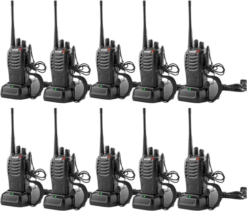 Miniatura 8 de Walkie Talkies Baofeng Radio 888S recargables de largo alcance con auriculares para adultos, radios de 2 vías, walkie talkies para niños, paquete