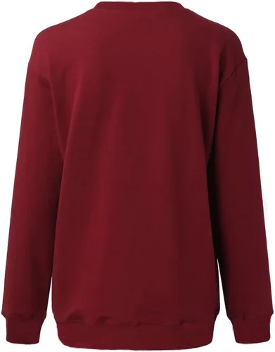 Miniatura 5 de SHENGXINY Relaxed Fit Sweatshirt for Women Basic Solid Pullover Blouse 2023 Casual Trendy Fall Tops Comfort Lounge Shirts