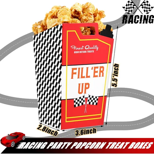 Miniatura 2 de Outus 24 piezas de dos decoraciones rápidas de cumpleaños, latas de combustible, cajas de palomitas de maíz, dulces de palomitas de maíz, contenedor