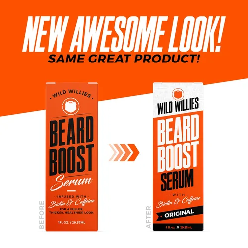 Miniatura 7 de Wild Willies Kit de crecimiento de barba todo en uno, incluye aceite de suero para aumentar la barba y suplemento para el crecimiento, cepillo