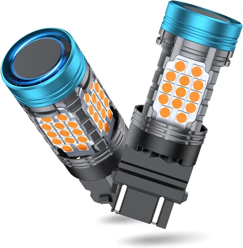 Miniatura 13 de 1157 Bombilla LED Ámbar, 2057 7528 2357A Bombilla LED de Señal de Giro con Resistencia Integrada CANBUS Libre de Errores, Bombilla Intermitente