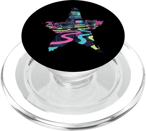 Miniatura 7 de Retro Boombox Star - Vintage 80s Style PopSockets Adhesive PopGrip