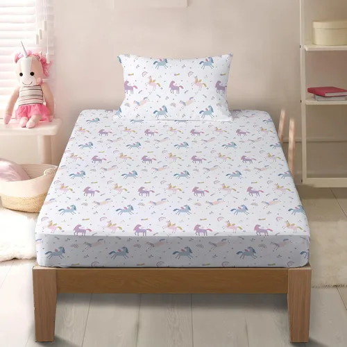 Miniatura 60 de MUSOLEI Sábana bajera ajustable de hongos, ropa de cama de hongos, decoración de hongos para niños, niños; juego de sábanas individuales; 1 sábana