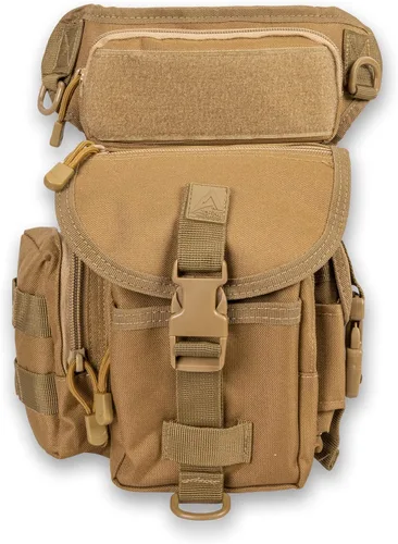 Voyager - Bolsa de pierna resistente a la intemperie, carcasa exterior Cardura | Para caza o senderismo | Cintura ajustable y correa de pierna Flat