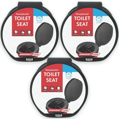 Emergency Zone - Asiento de inodoro estilo cubo de miel para cubo de 5 galones | Inodoro portátil para camping, senderismo, canotaje o emergencias