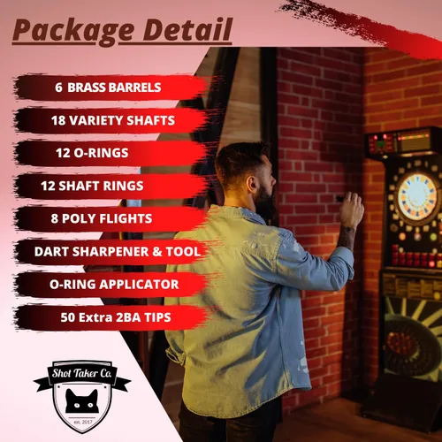 Miniatura 3 de Juego de dardos de punta suave, dardos profesionales con configuración personalizable, ejes de aluminio y plástico, juntas tóricas, vuelos, 0.67
