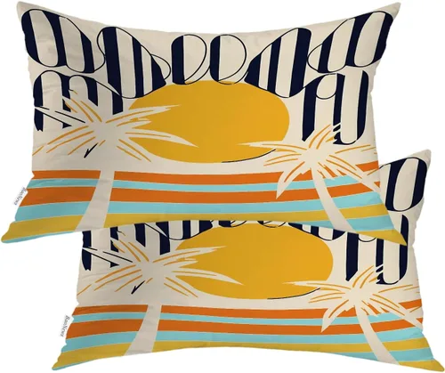 Miniatura 47 de Fundas de almohada con diseño de pinos y pájaros, bayas rojas, hojas de acebo, fondo beige, funda de cojín de mezcla digital, funda de almohada
