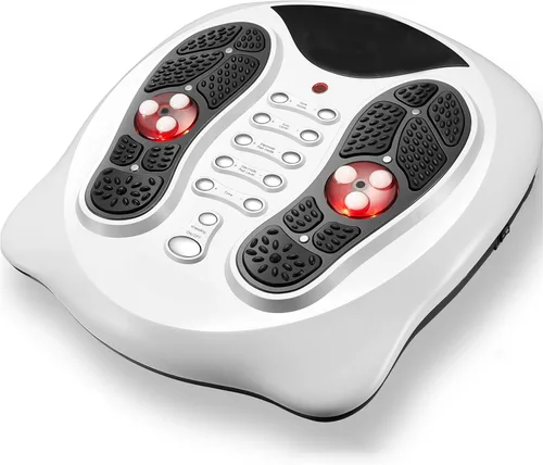 FIT KING Alivio del dolor de neuropatía para masajeador de pies, masajeador de pies EMS para neuropatía con almohadillas TENS, estimulador de