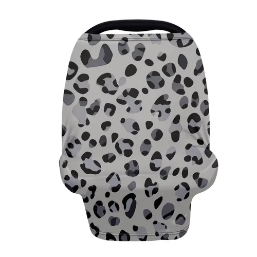 Miniatura 24 de Forchrinse Funda de asiento de coche de leopardo beige para bebés suave transpirable lactancia lactancia cubierta elástica infantil asiento de coche