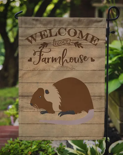Miniatura 3 de Caroline's Treasures CK6823GF Coypu Nutria River Rat Welcome Garden Flag - Bandera decorativa para patio exterior, patio, obras de arte