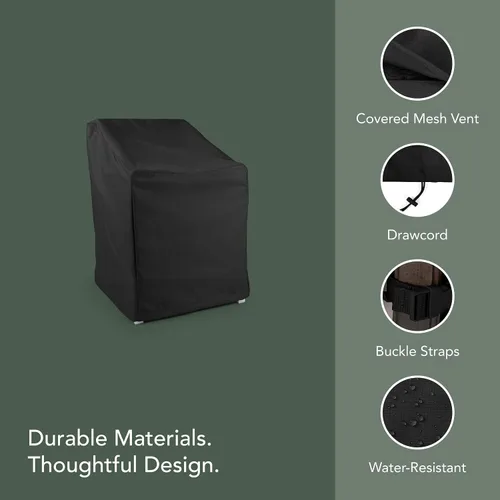 Miniatura 4 de Covermates Ultima - Funda para silla de exterior, resistente al agua y a los desgarros, protección para muebles de patio, poliéster 600D, rejillas