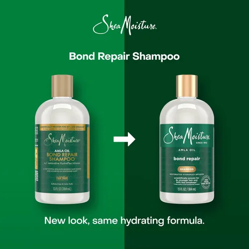 Miniatura 3 de Champú Reparador de Enlaces Shea Moisture con Aceite de Amla Limpia Profundamente y Elimina la Acumulación para Reparar los Enlaces del Cabello