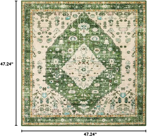 Miniatura 262 de Lahome Alfombra Bohemia Tribal Lavable de 3 x 5, Alfombras Antideslizantes para Entrada, Dormitorio, Sala de Estar, Vintage, Ultra Suave, No