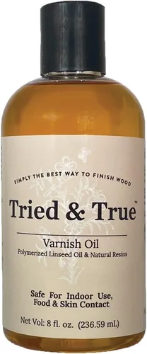 Miniatura 4 de Tried & True Aceite de barniz superior, acabado de madera, cuarto de galón, resina de pino natural y aceite de linaza, ideal para muebles