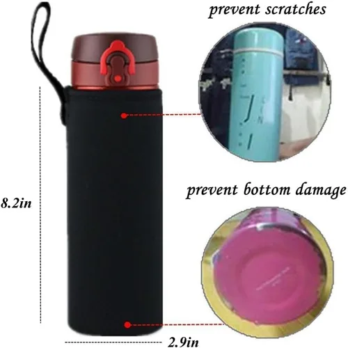 Miniatura 2 de Funda para botella de agua de 25 onzas, funda de neopreno aislada para botella de agua, soporte para botella de agua, funda de bolsa de 25.4 fl oz