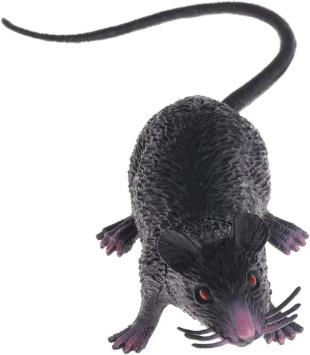 Miniatura 6 de Broma de Navidad modelo de ratón falso decoración de fiesta de juguete de Halloween, plástico de PVC
