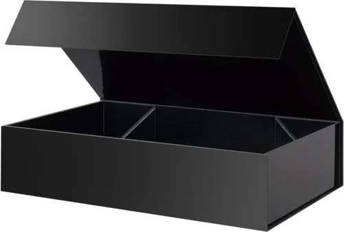 Miniatura 41 de PACKHOME Caja de regalo de 11.5 x 8 x 2.5 pulgadas, caja resistente para camisas con tapa magnética para múltiples ocasiones (negro brillante)