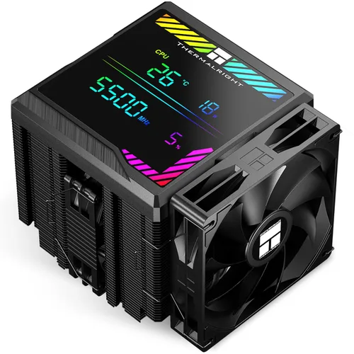Miniatura 9 de Thermalright Peerless Assassin 140 - Enfriador de aire negro para CPU, 6 tubos de calor, ventiladores PWM duales y torres dobles, refrigeración