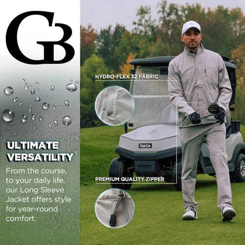 Miniatura 3 de Long Sleeve Golf Rain Jacket - Three Layer Long Sleeve Golf Jackets for Men, Lightweight and Breathable