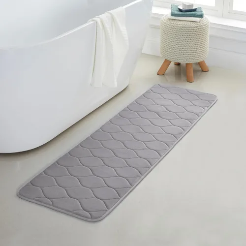 Miniatura 8 de Yafa Home Fashion 1 alfombra de baño de 17 x 24 pulgadas, espuma viscoelástica, absorbente de agua y antideslizante, color negro