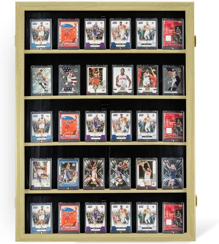 Miniatura 8 de DECOMIL Estuche de exhibición de tarjetas deportivas graduadas, pantalla de tarjetas de béisbol comerciales, exhibición de tarjetas de fútbol