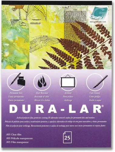 Miniatura 8 de Grafix Dura-Lar Película de 0.002", Ultra Transparente, Brillante 40" x 50', Material, Alternativa de Mylar/Acetato para, Plantillas y Plantillas