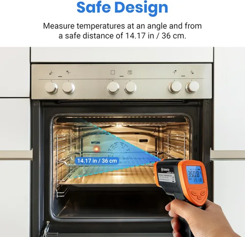 Miniatura 8 de Etekcity Termómetro infrarrojo láser pistola de temperatura 1080, -58°F ~ 1130°F para carne, comida, dulces, pizza, horno, pistola de calor