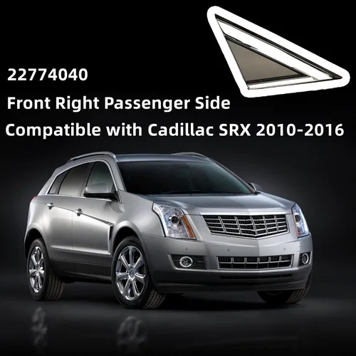 Miniatura 2 de Cubierta de bandera para espejo delantero derecho para puerta lateral del pasajero 22774040 compatible con Cadillac SRX 2010-2016 Panel de ajuste