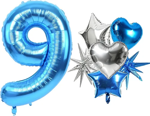 Miniatura 35 de TONIFUL Globo azul marino número 1 de 40 pulgadas de Mylar de gran tamaño azul oscuro digital 1 globo para fiesta de cumpleaños, despedida