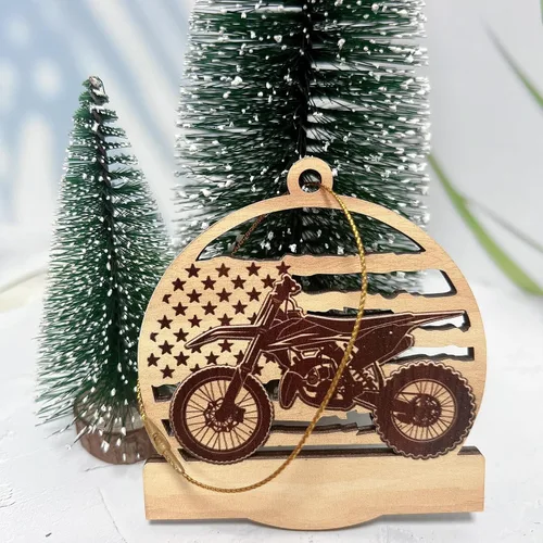 Adorno de moto de motocross, adornos de motocicleta para hombre y niño, adorno de Navidad de bicicletas, regalo para amantes de las carreras, hijo,