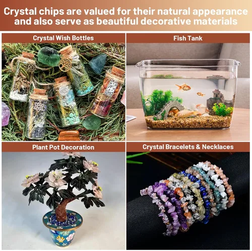 Miniatura 7 de Fragmentos de piedras de cristal mezclado natural de 1.1 libras - Piedras preciosas de cristal curativo triturado para brujería, rocas decorativas