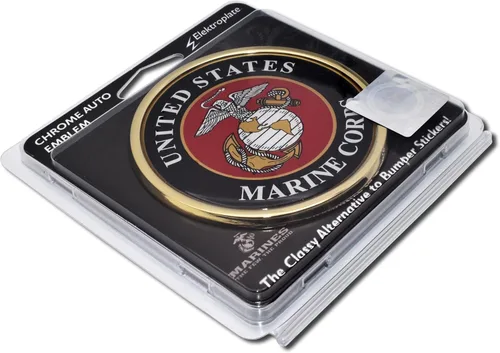 Miniatura 5 de Emblema para auto cromado, Marine Seal Cresta de oro grande (3.5")
