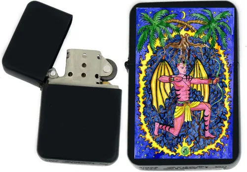 Miniatura 21 de Signos del zodiaco, símbolos del horóscopo, colección de iconos de astrología, infinito negro mate a prueba de viento, encendedores (Virgo) - Regalo
