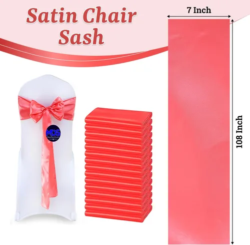 Miniatura 224 de mds - Lote de 10 lazos de satén para sillas de boda y eventos, para decoración de fiestas, 30 colores, Satin, 10 Verde oliva