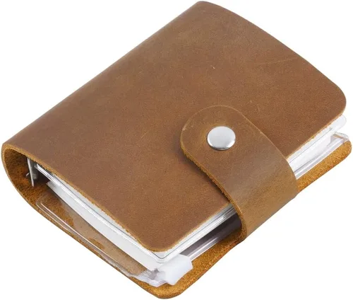 Miniatura 8 de Diario de cuero genuino A9, planificador de bolsillo de cuero negro hecho a mano, planificador de cuero vintage mini, 120 hojas, carpeta de hojas