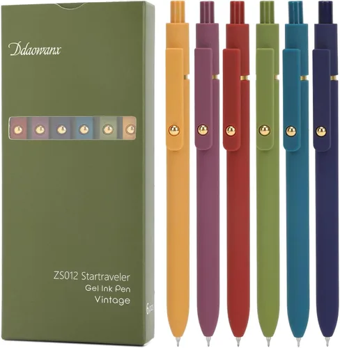 Miniatura 14 de Ddaowanx Bolígrafos de Gel, 10 Piezas 0.7mm Bolígrafos de Tinta Negra de Secado Rápido de Punta Fina con Escritura Suave, Lindos Artículos