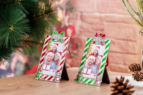 Miniatura 6 de FKOG 2025 Adornos de Árbol de Navidad con Marco de Fotos, Adornos Colgantes de Árbol de Navidad para Familia, Personas Mayores, Deportes, Escuela